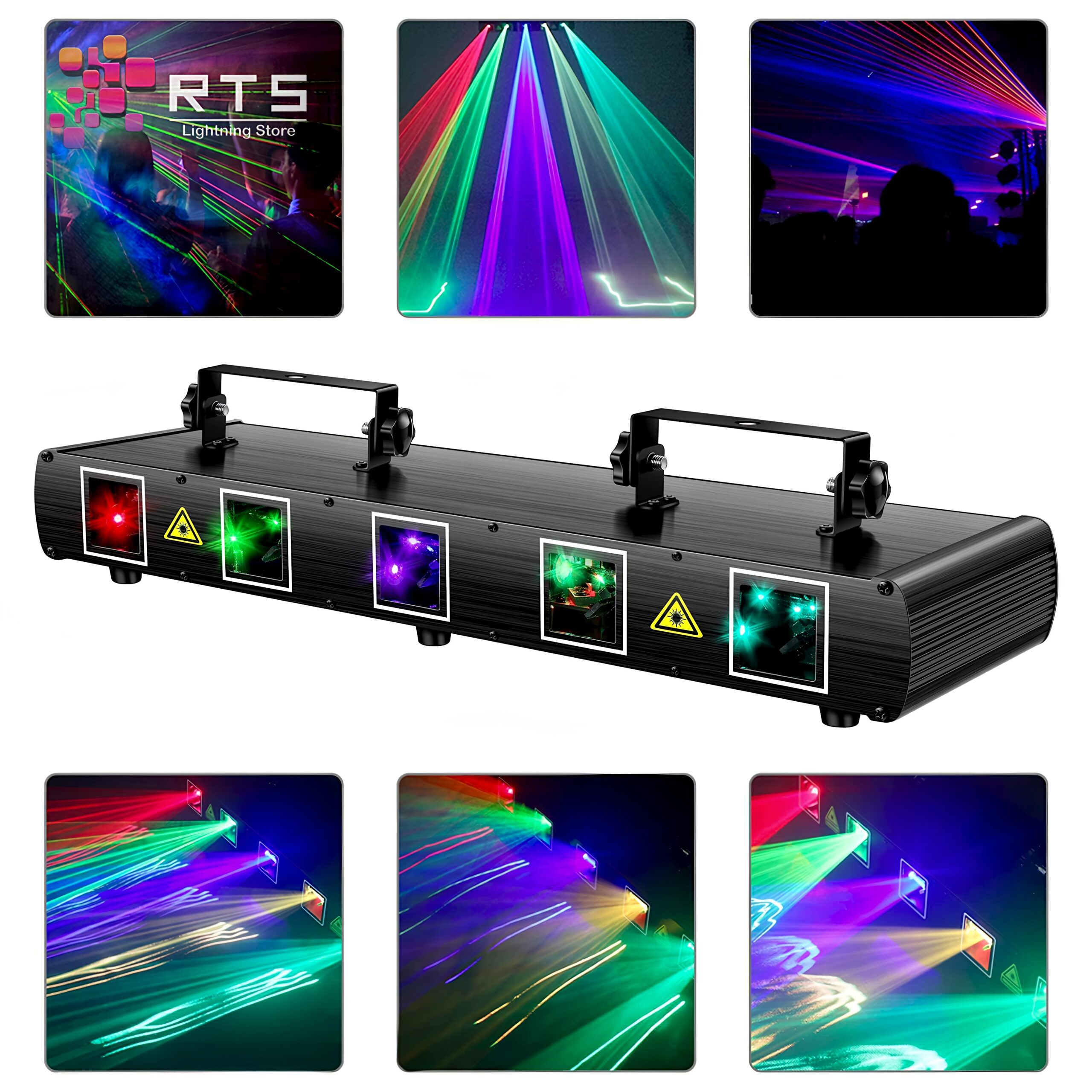 Pro 5-Head RGB Laser Light System | DMX-512 & Sound Active | Stage Lighting for DJ, Weddings, Clubs (CE Certified) - Image 6