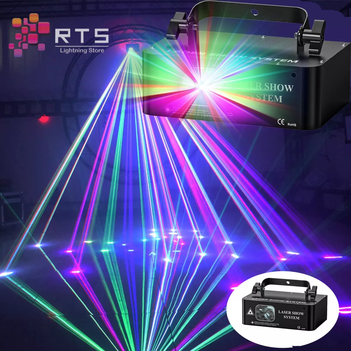 RTS Single-Head RGB DJ Laser Beam Projector Light | 500mW DMX, Sound & Auto Modes – Stage, Club, Party - Image 8