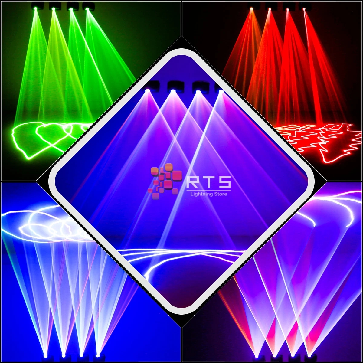 Double Head RGB Laser Beam Projector – 4×500 mW (2 W) | DMX, Sound, Auto, Master/Slave – Club & Event Stage Light - Image 6