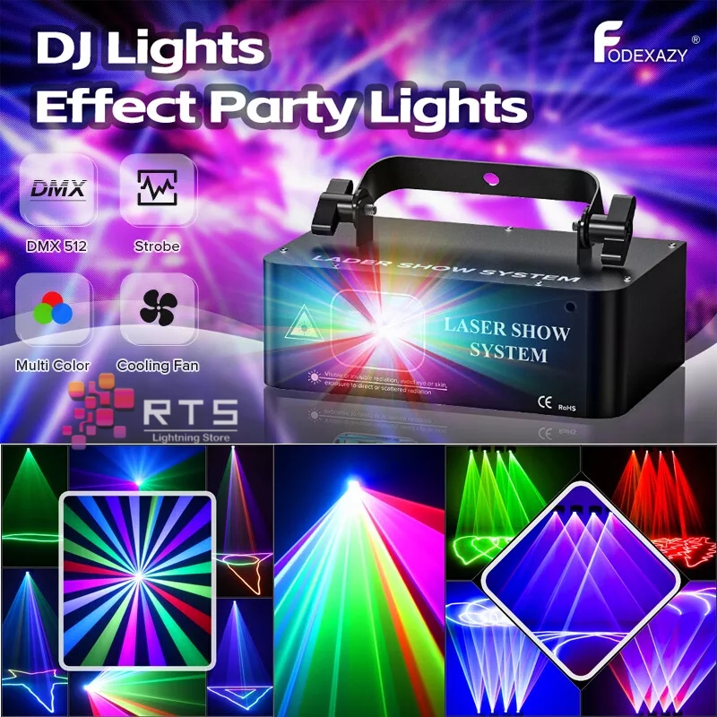 RTS Single-Head RGB DJ Laser Beam Projector Light | 500mW DMX, Sound & Auto Modes – Stage, Club, Party - Image 6