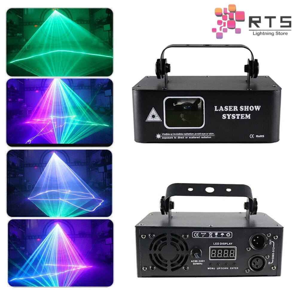 RTS Single-Head RGB DJ Laser Beam Projector Light | 500mW DMX, Sound & Auto Modes – Stage, Club, Party - Image 2
