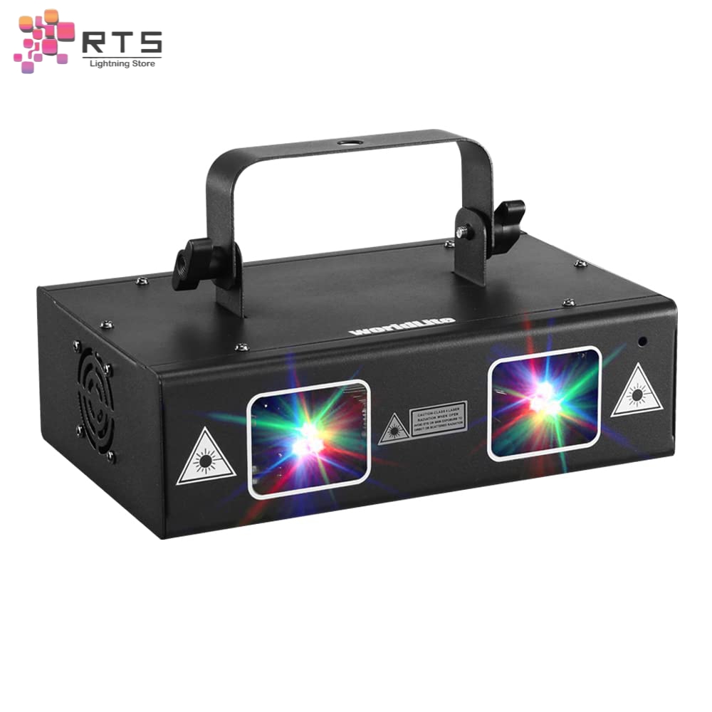 Double Head RGB Laser Beam Projector – 4×500 mW (2 W) | DMX, Sound, Auto, Master/Slave – Club & Event Stage Light - Image 9