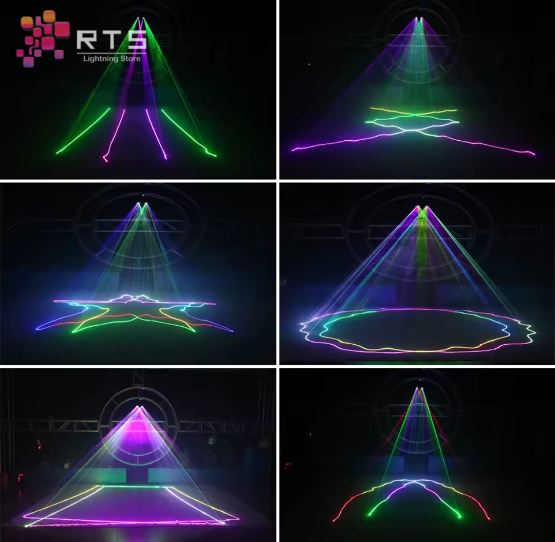 Double Head RGB Laser Beam Projector – 4×500 mW (2 W) | DMX, Sound, Auto, Master/Slave – Club & Event Stage Light - Image 5