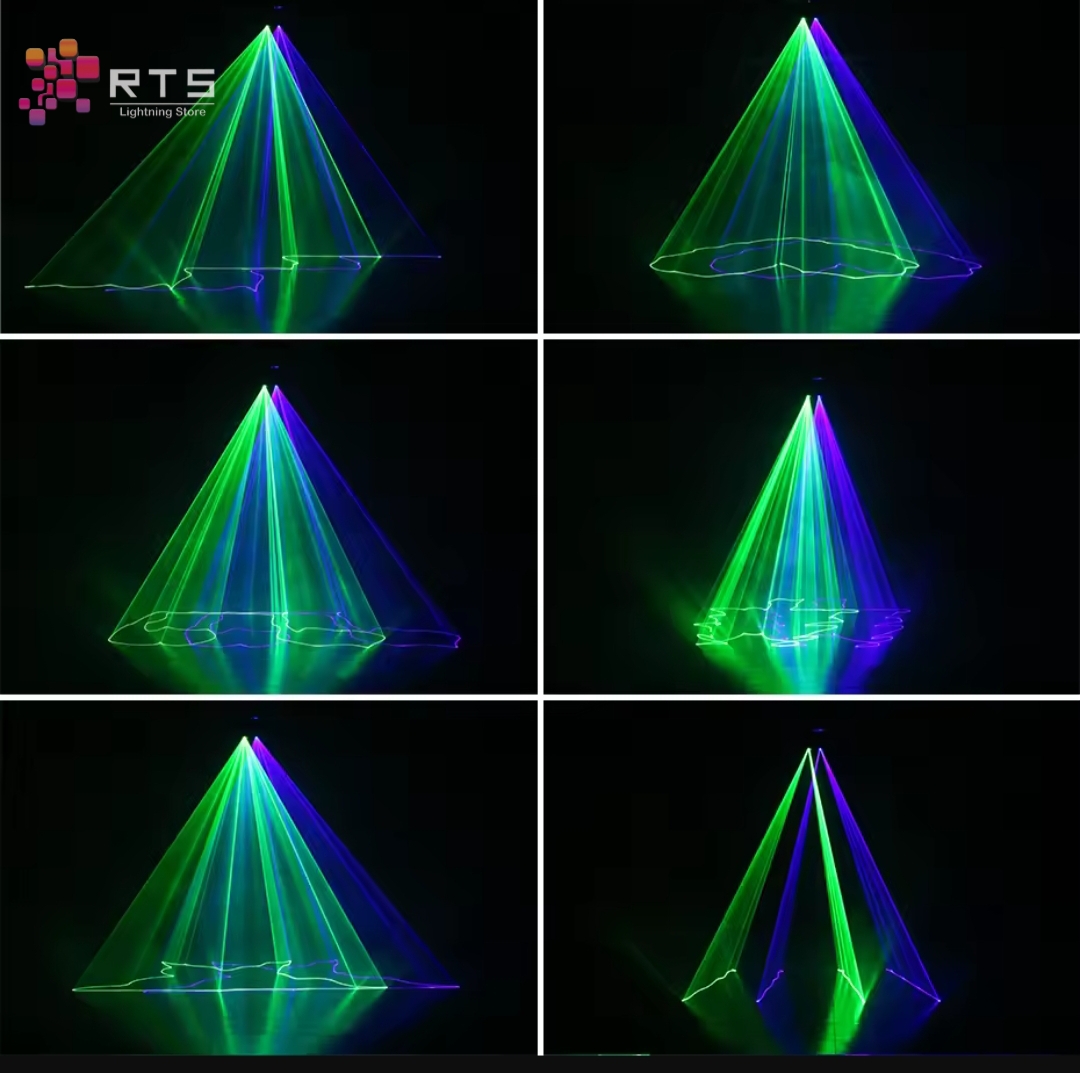 Double Head RGB Laser Beam Projector – 4×500 mW (2 W) | DMX, Sound, Auto, Master/Slave – Club & Event Stage Light - Image 2