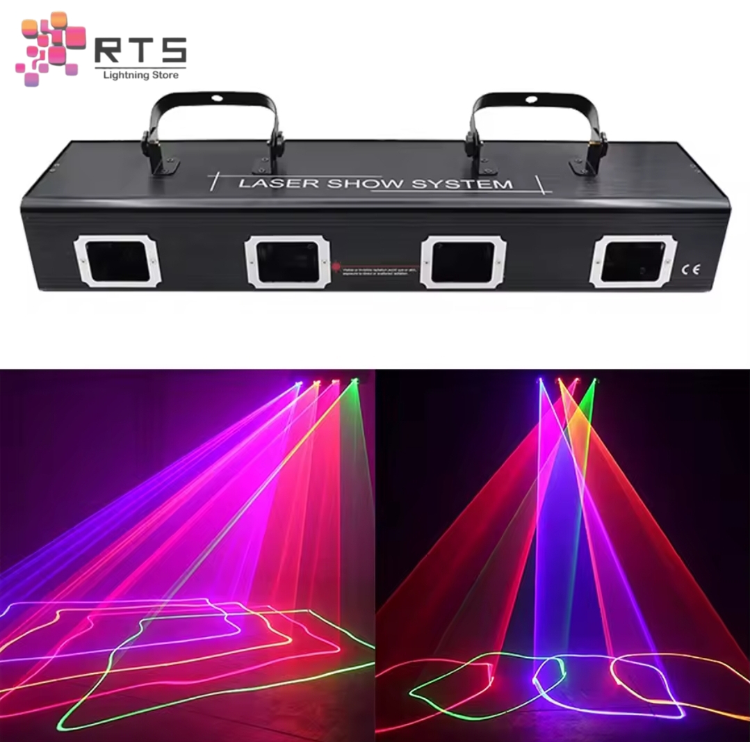 Pro 5-Head RGB Laser Light System | DMX-512 & Sound Active | Stage Lighting for DJ, Weddings, Clubs (CE Certified)